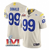Nike Rams Men & Women & Youth 99 Aaron Donald Bone 2022 Super Bowl LVI Vapor Limited Jersey,baseball caps,new era cap wholesale,wholesale hats